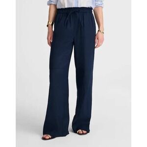 Madewell Raw-Edge Drawstring Pant Juniper Berry Large